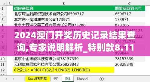 2024澳门开奖历史记录结果查询,专家说明解析_特别款8.111