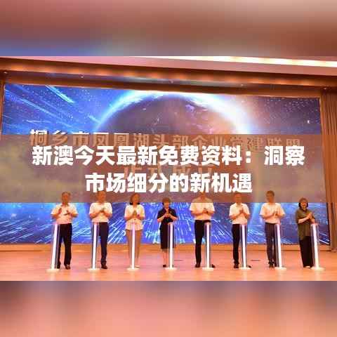 新澳今天最新免费资料：洞察市场细分的新机遇