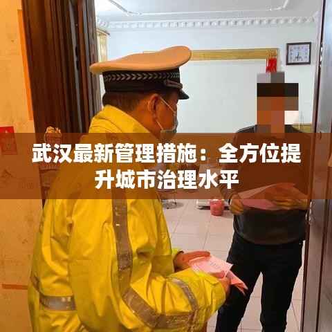 武汉最新管理措施：全方位提升城市治理水平